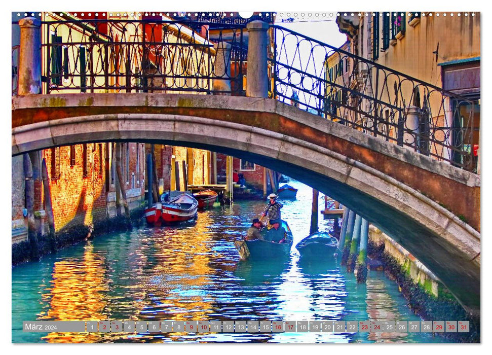 Venice - The Lagoon City (CALVENDO Premium Wall Calendar 2024) 