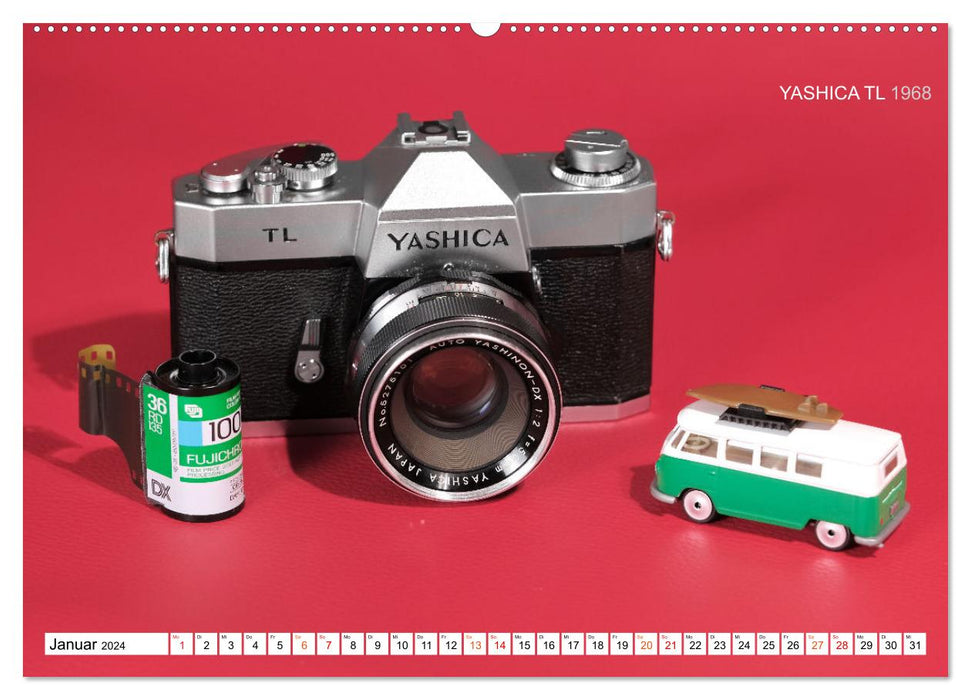 SLR cameras from the 1950s to 1980s (CALVENDO Premium Wall Calendar 2024) 