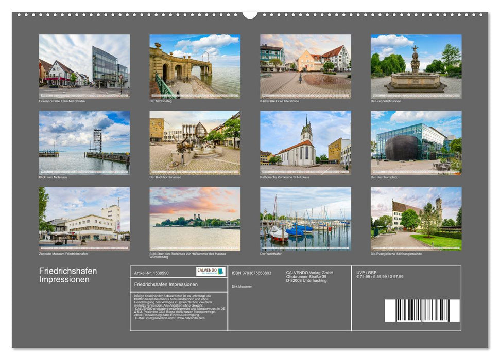 Friedrichshafen Impressionen (CALVENDO Premium Wandkalender 2024)