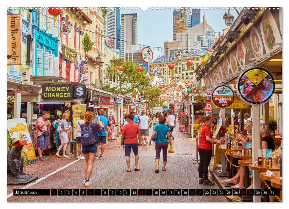 Singapur - Tradition trifft Moderne (CALVENDO Premium Wandkalender 2024)