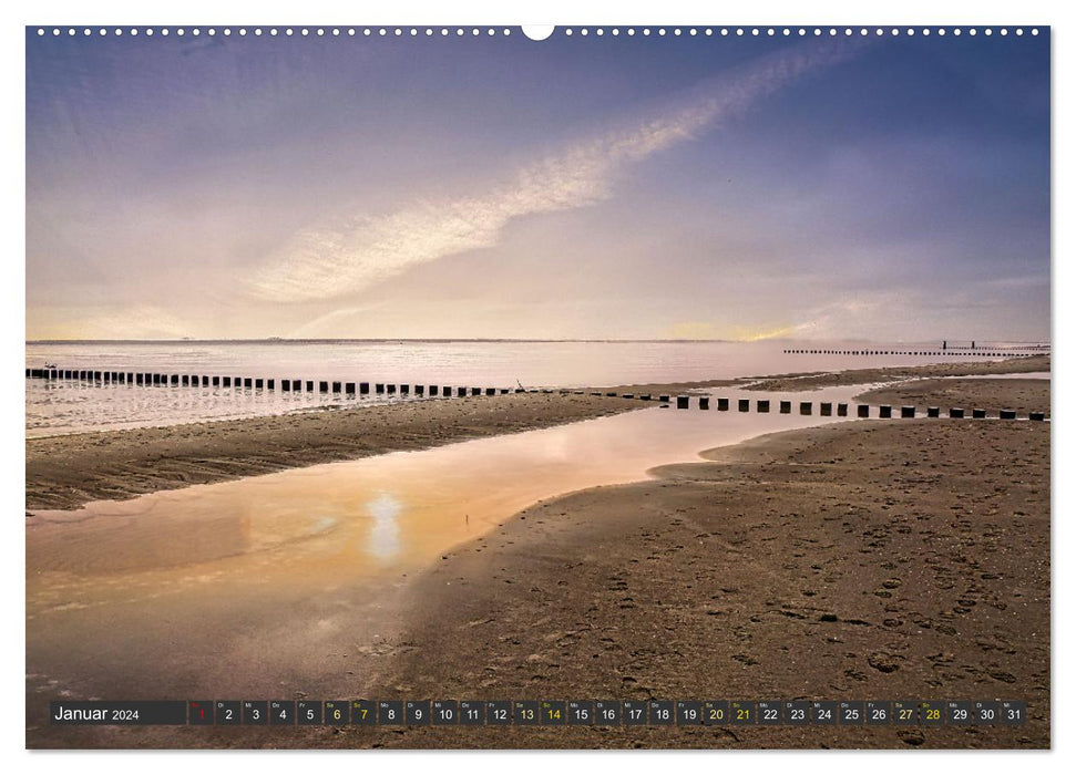Sonnenuntergänge an der Ostsee (CALVENDO Premium Wandkalender 2024)
