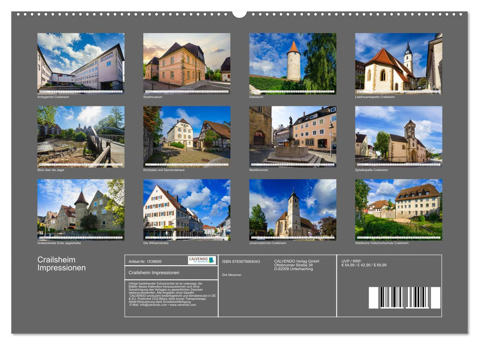 Crailsheim Impressionen (CALVENDO Wandkalender 2024)