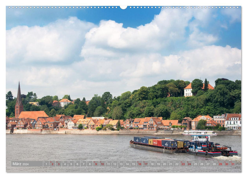 ELBE - From Cuxhaven to Bad Schandau (CALVENDO Premium Wall Calendar 2024) 