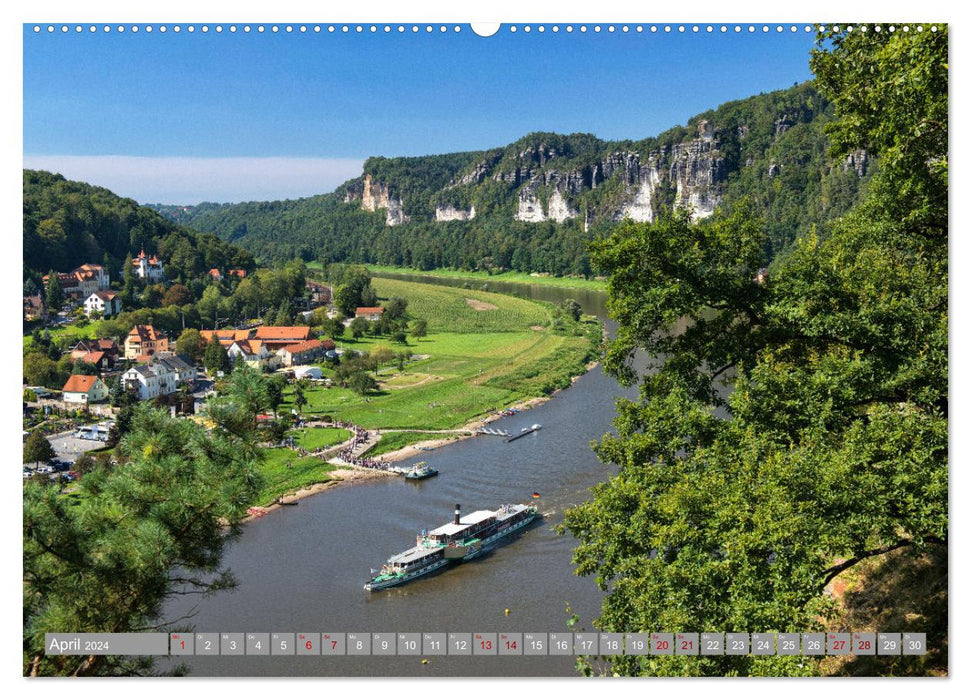 ELBE - From Cuxhaven to Bad Schandau (CALVENDO Premium Wall Calendar 2024) 