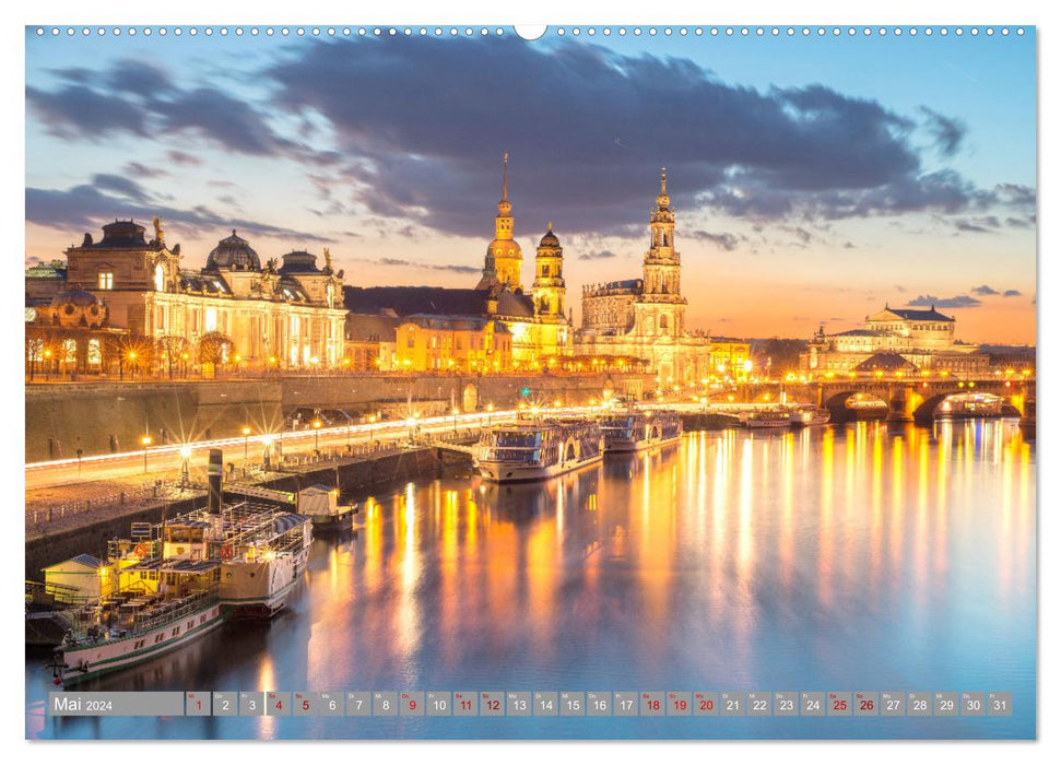 ELBE - From Cuxhaven to Bad Schandau (CALVENDO Premium Wall Calendar 2024) 