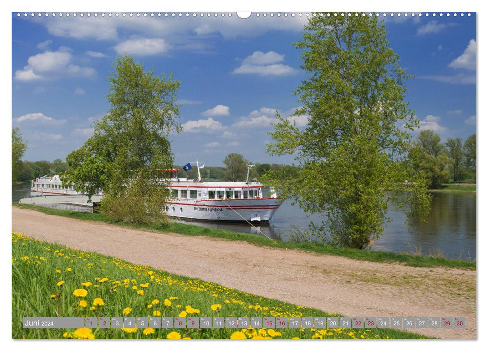 ELBE - From Cuxhaven to Bad Schandau (CALVENDO Premium Wall Calendar 2024) 