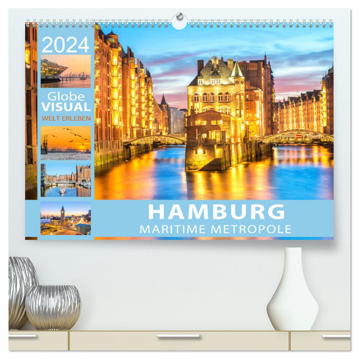 HAMBURG - Maritime Metropole (CALVENDO Premium Wandkalender 2024)