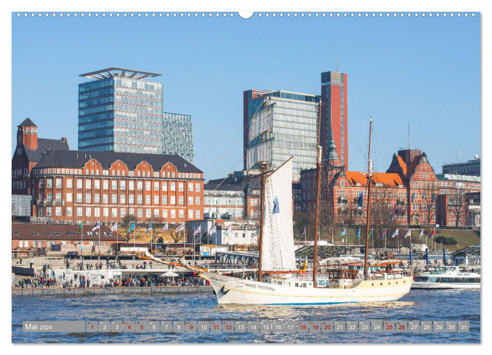 HAMBURG - Maritime Metropolis (CALVENDO Premium Wall Calendar 2024) 