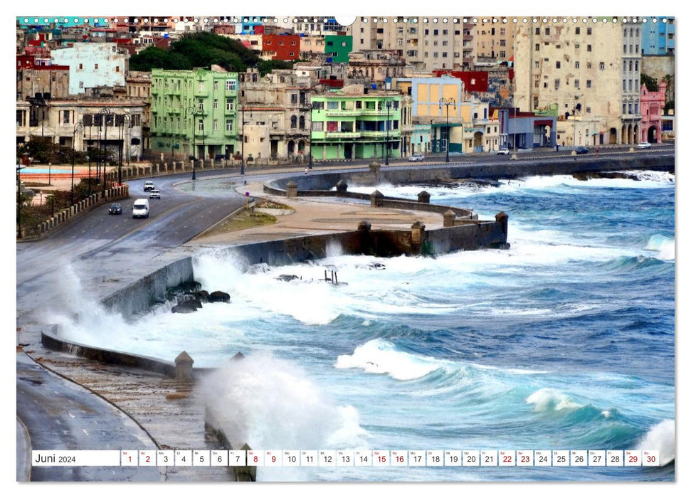 Meeres-Farben - Die Bucht von Havanna (CALVENDO Wandkalender 2024)