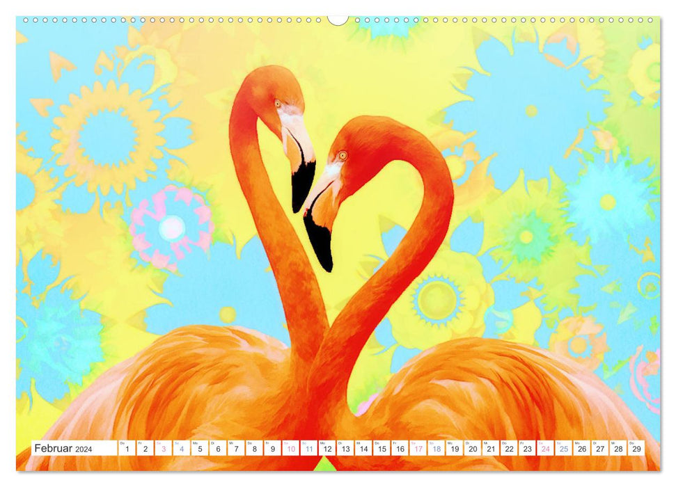 Poppig farbig - Artwork (CALVENDO Premium Wandkalender 2024)