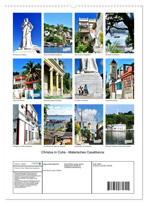 Christus in Cuba - Malerisches Casablanca (CALVENDO Wandkalender 2024)