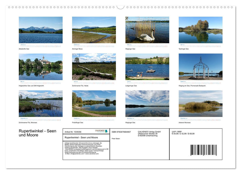 Rupertiwinkel - Seen und Moore (CALVENDO Wandkalender 2024)
