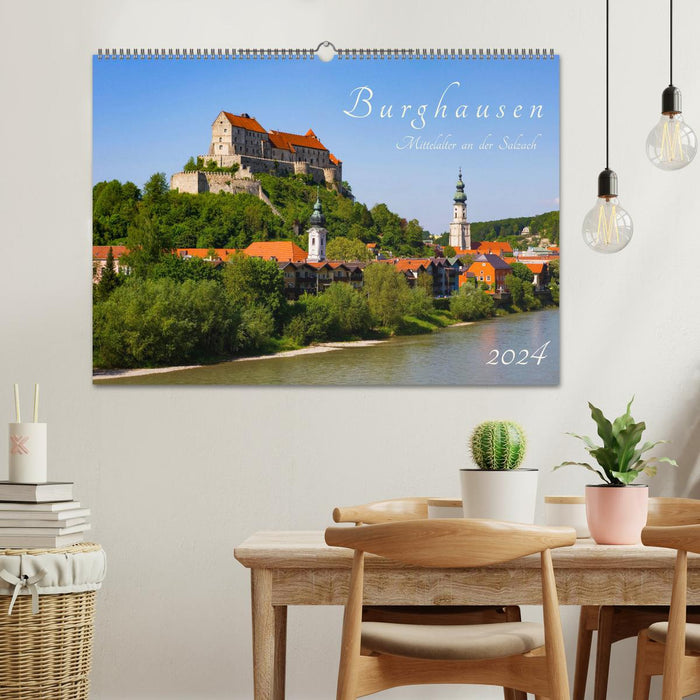 Burghausen - Mittelalter an der Salzach (CALVENDO Wandkalender 2024)