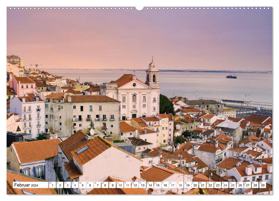 Das atemberaubende Lissabon (CALVENDO Premium Wandkalender 2024)