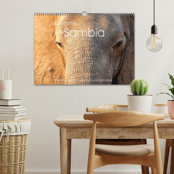 Sagenhaftes Sambia - Unterwegs an Luangwa und Sambesi (CALVENDO Wandkalender 2024)