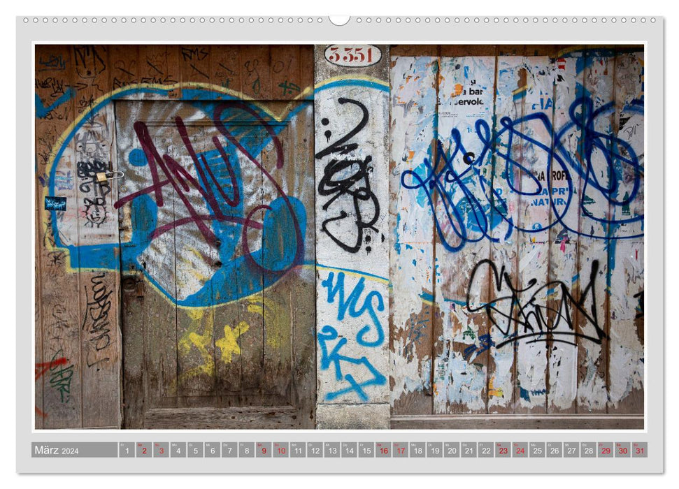 Graffiti &amp; Street Art (CALVENDO Wall Calendar 2024) 