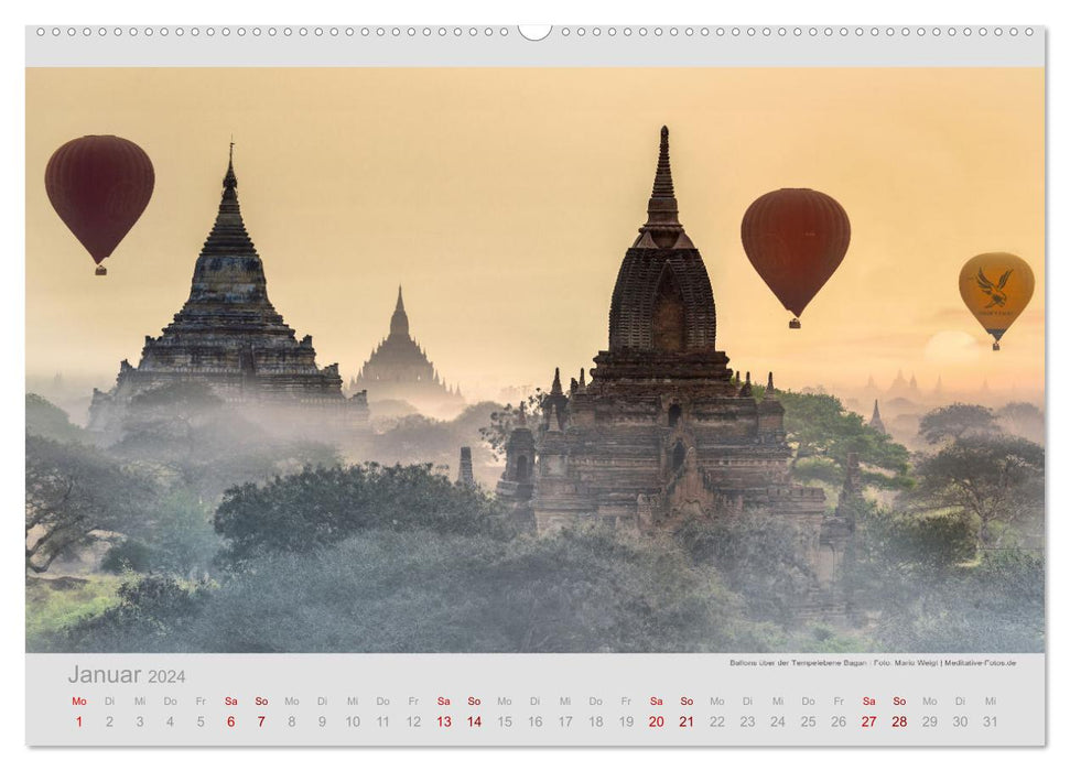 MYANMAR - Im goldenen Land (CALVENDO Premium Wandkalender 2024)