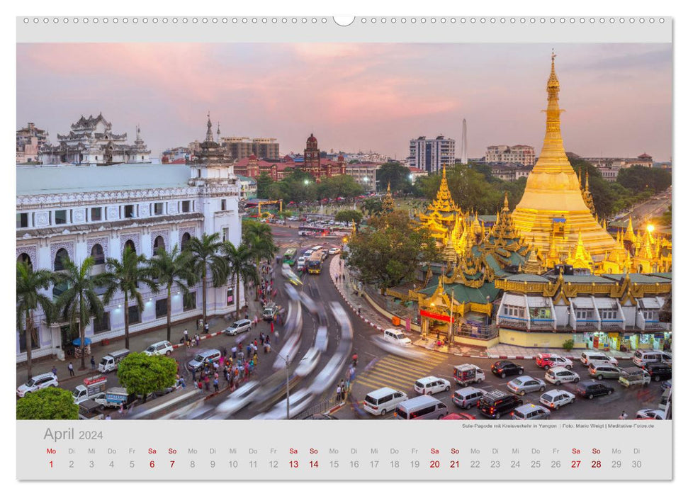 MYANMAR - Im goldenen Land (CALVENDO Premium Wandkalender 2024)