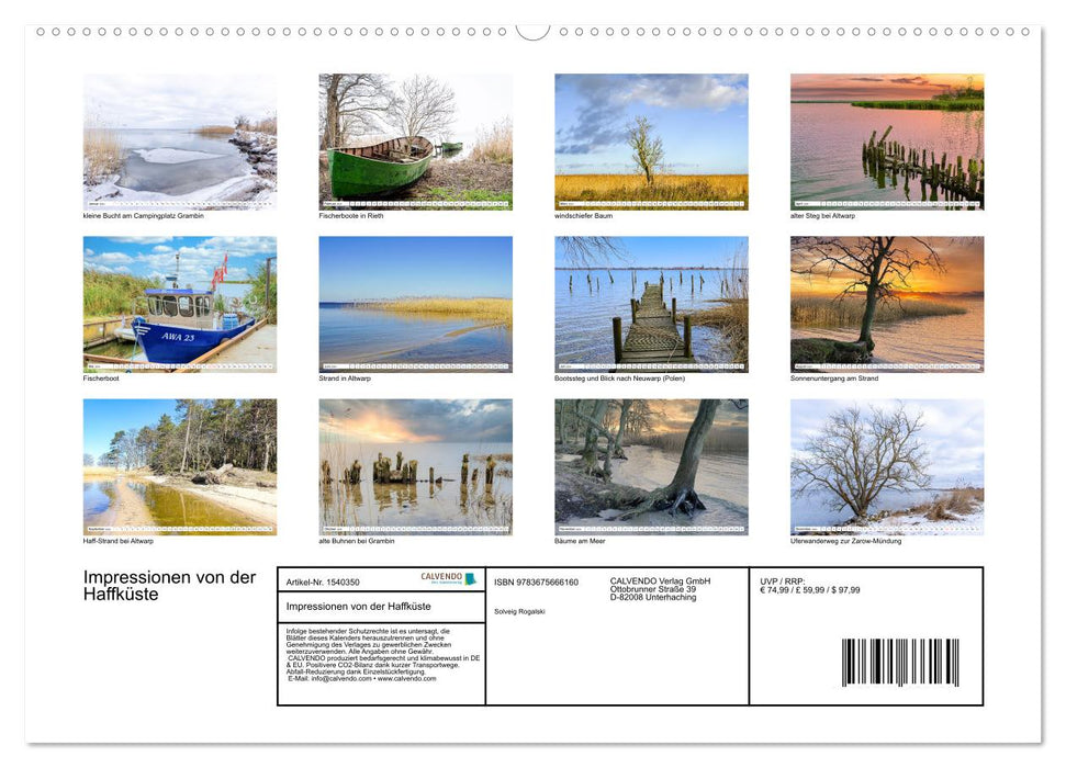 Impressionen von der Haffküste (CALVENDO Premium Wandkalender 2024)