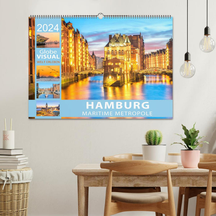 HAMBURG - Maritime Metropole (CALVENDO Wandkalender 2024)