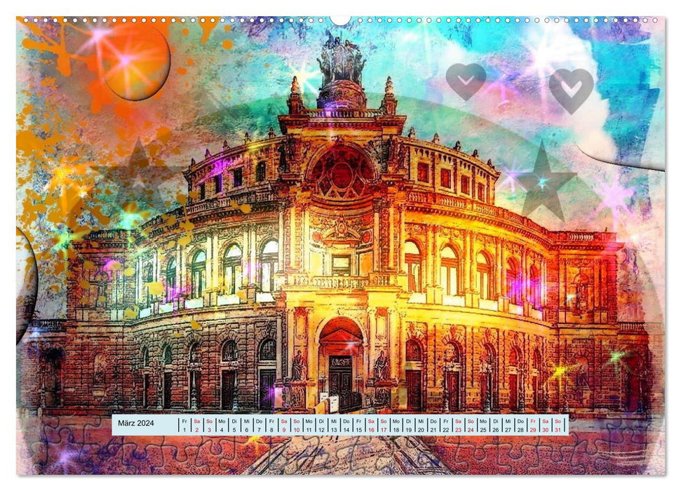 Greetings from Dresden (CALVENDO wall calendar 2024) 