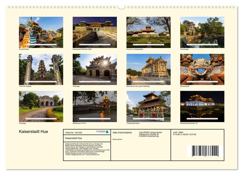 Ville Impériale de Hue (Calendrier Mural CALVENDO Premium 2024) 