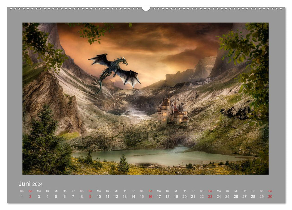 Land der Drachen (CALVENDO Premium Wandkalender 2024)