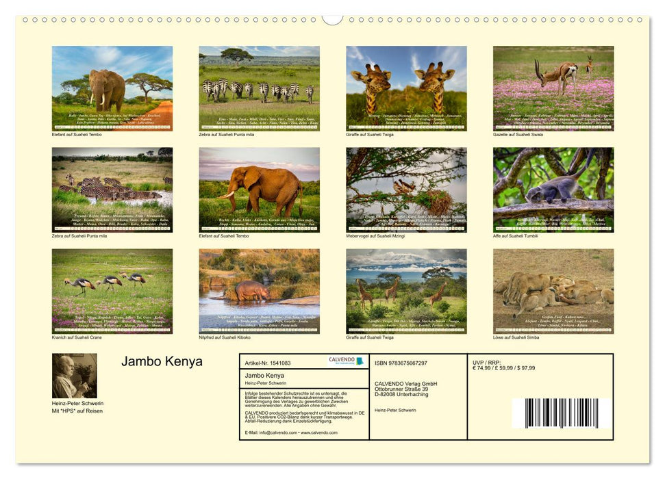 Jambo Kenya (Calvendo Premium Calendrier mural 2024) 