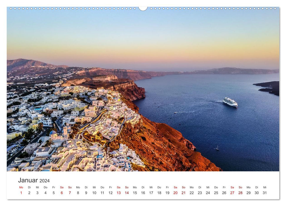 Grèce - Un voyage au pays de l'Antiquité. (Calendrier mural CALVENDO Premium 2024) 