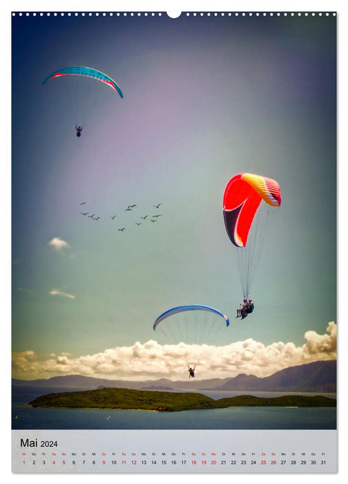 Parapente - tout simplement amusant (Calendrier mural CALVENDO Premium 2024) 