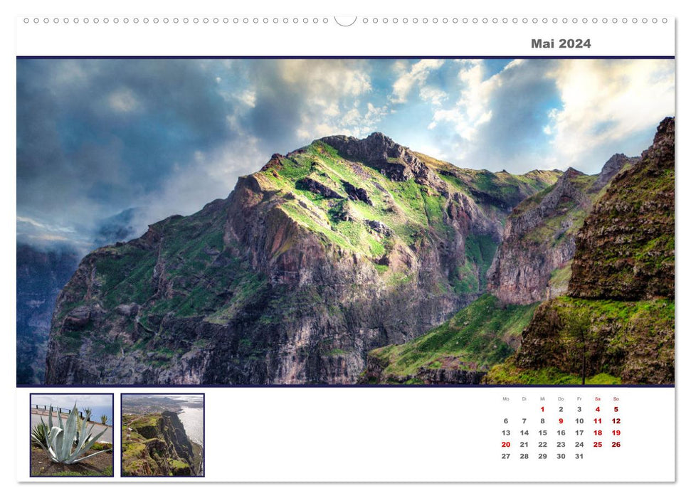 Madère, île verte dans la mer bleue (Calendrier mural CALVENDO Premium 2024) 