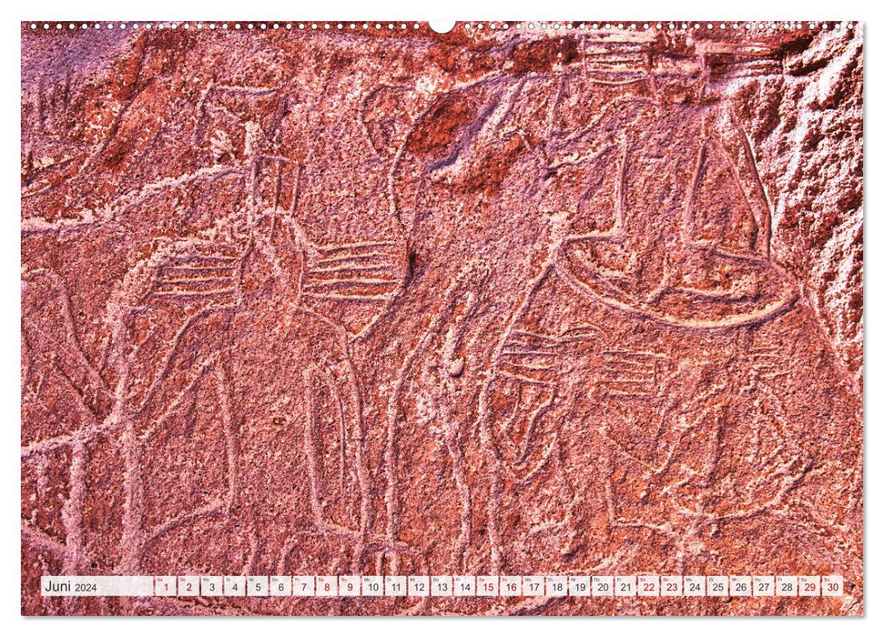 Message aux dieux - peintures rupestres, gravures rupestres et images à gratter en Amérique du Sud (Calendrier mural CALVENDO Premium 2024) 