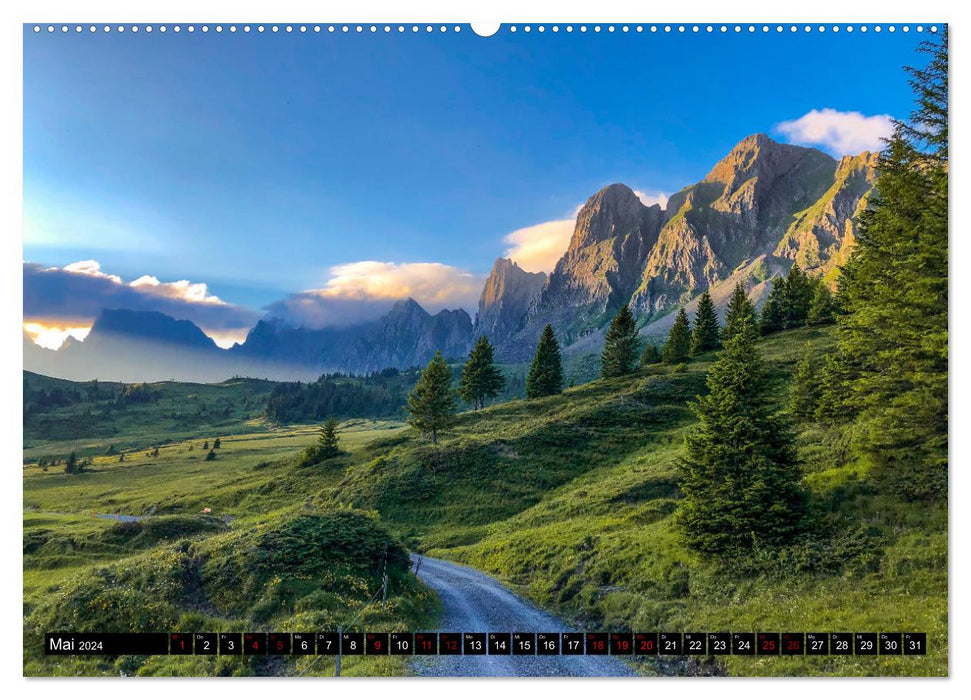 Alpes - Suisse et Vorarlberg (Calendrier mural CALVENDO Premium 2024) 