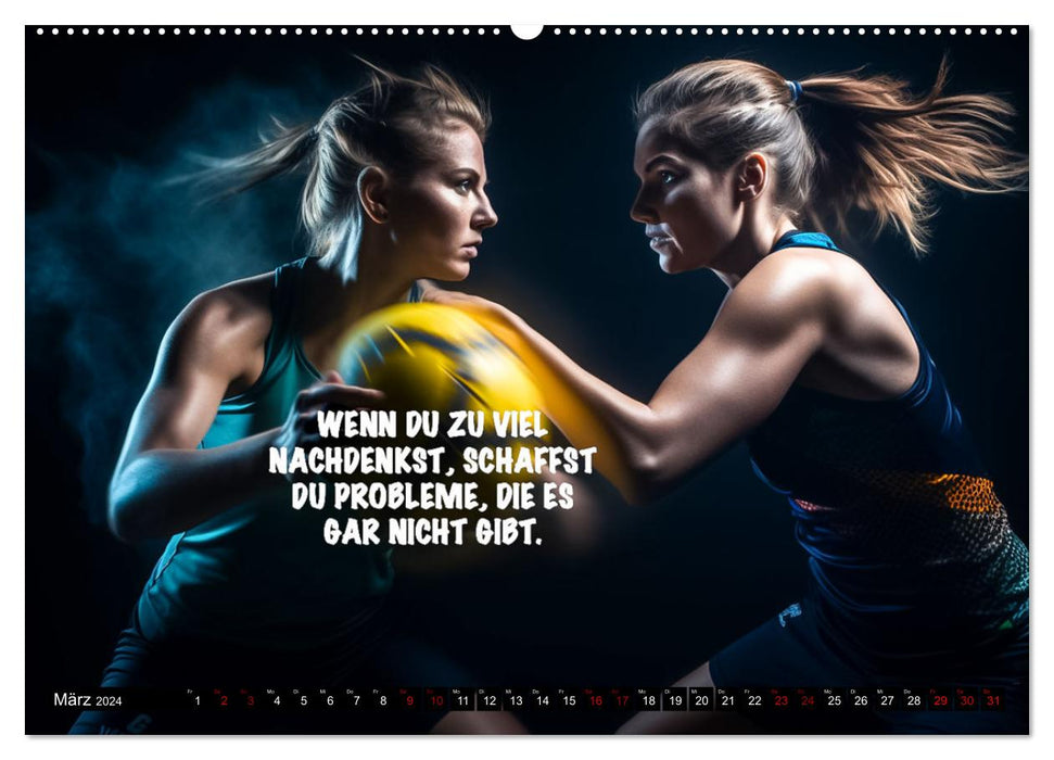 Motivation und Handball (CALVENDO Wandkalender 2024)