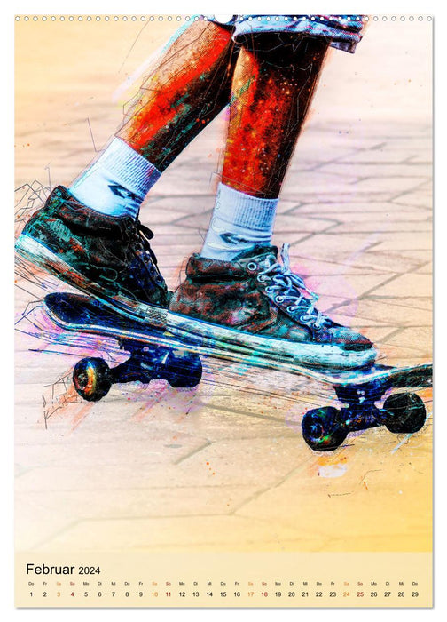 Skateboarding - einfach cool (CALVENDO Wandkalender 2024)