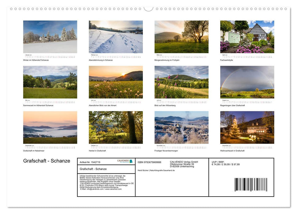Grafschaft - Schanze (CALVENDO Premium Wandkalender 2024)