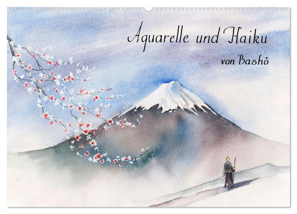 Aquarelle und Haiku von Basho (CALVENDO Wandkalender 2024)