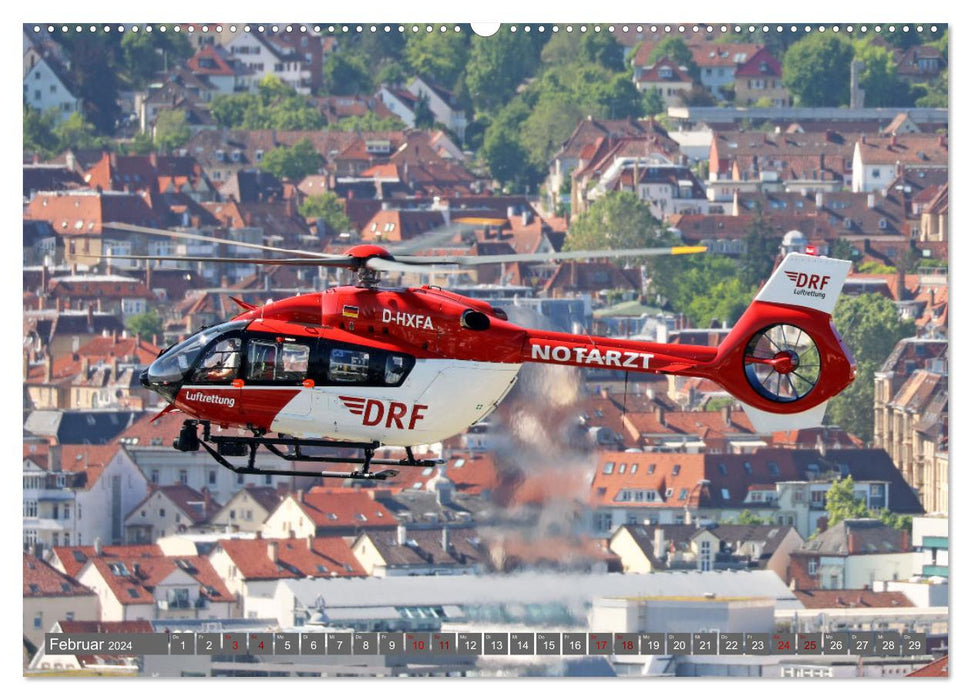 Helikopter in der Luft 2.0 (CALVENDO Premium Wandkalender 2024)
