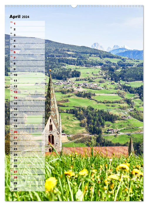 Planificateur de rendez-vous Tyrol du Sud (calendrier mural CALVENDO 2024) 