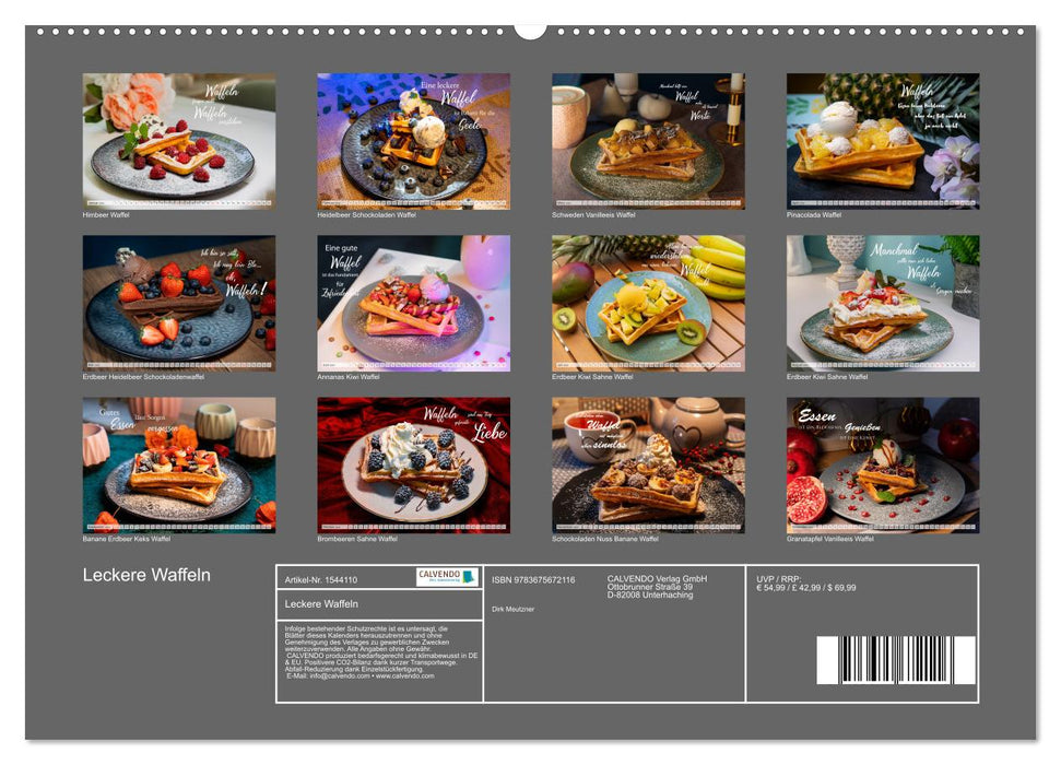 Leckere Waffeln (CALVENDO Wandkalender 2024)