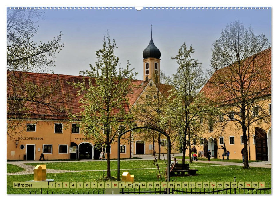 Komm mit Ausflugsziele rund um Augsburg (CALVENDO Premium Wandkalender 2024)