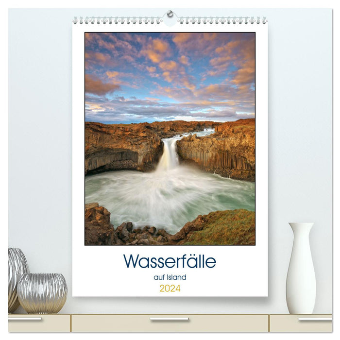 Cascades en Islande (Calvendo Premium Wall Calendar 2024) 