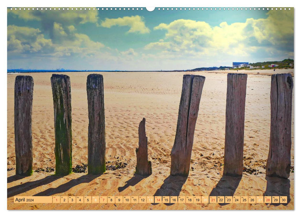Zeeland - Urlaubsträume am Strand von Breskens (CALVENDO Wandkalender 2024)
