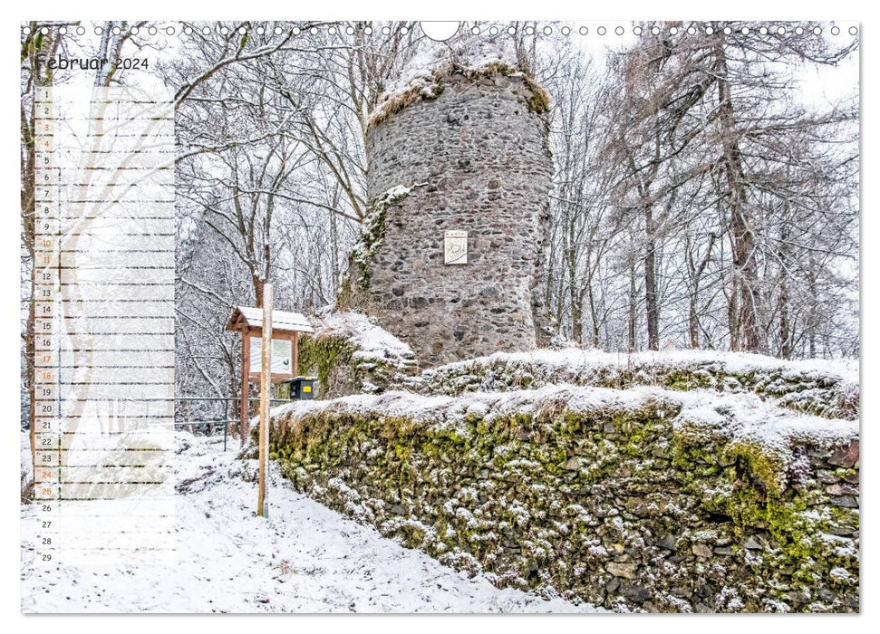 Châteaux et palais du Harz (calendrier mural CALVENDO 2024) 