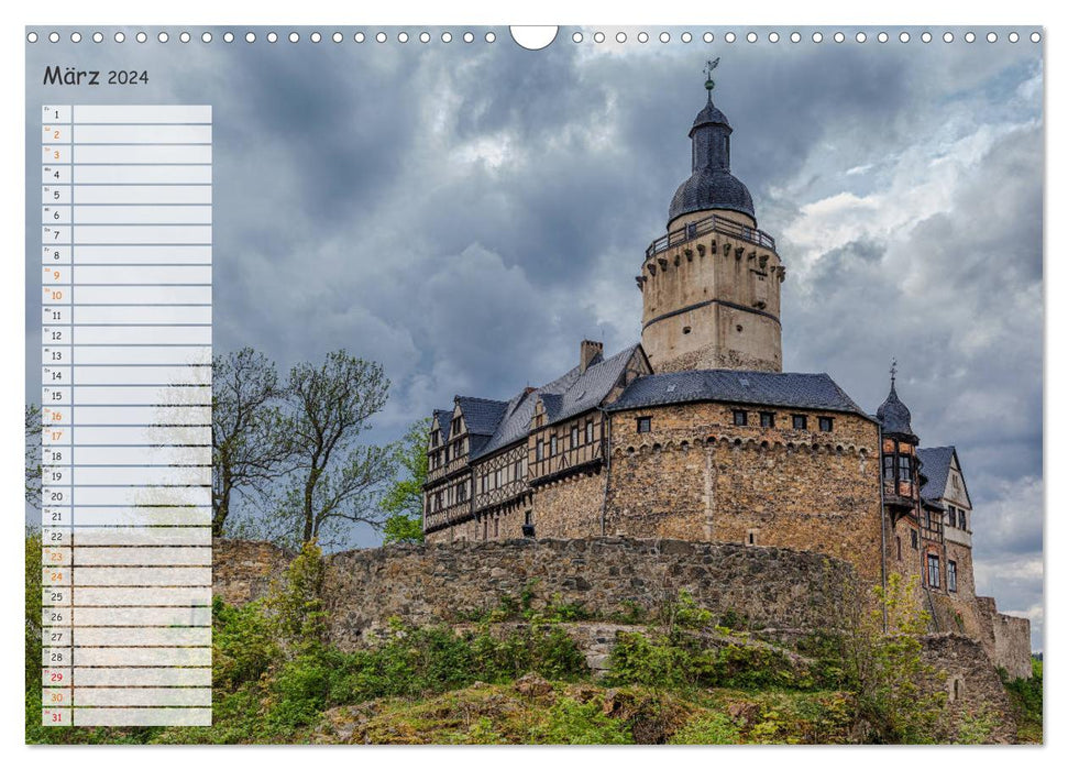 Châteaux et palais du Harz (calendrier mural CALVENDO 2024) 