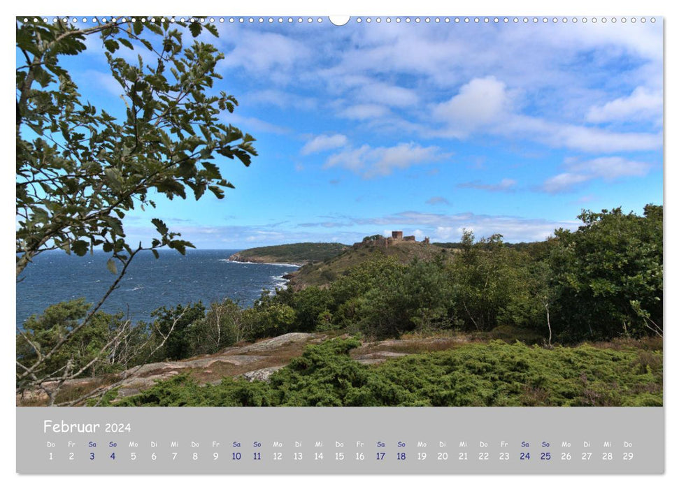 Bornholm - les côtes de l'île de la mer Baltique (calendrier mural CALVENDO 2024) 