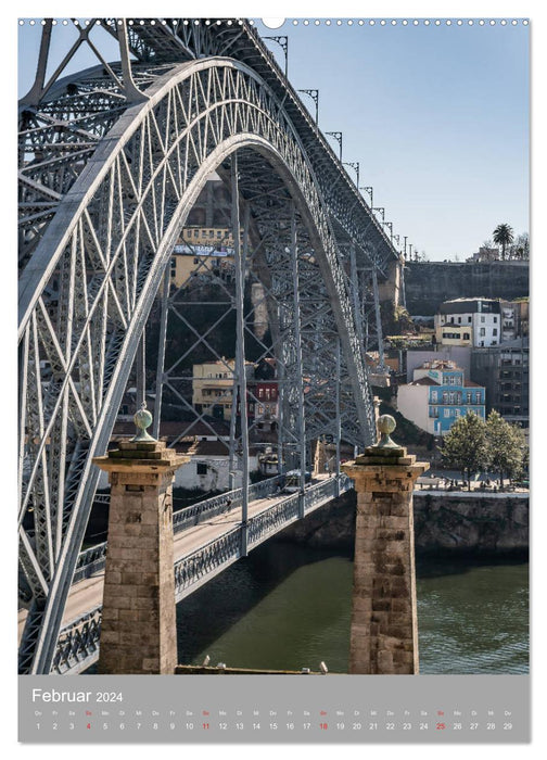 Ponte Luis I - Eine Brücke prägt ein Stadtbild (CALVENDO Wandkalender 2024)