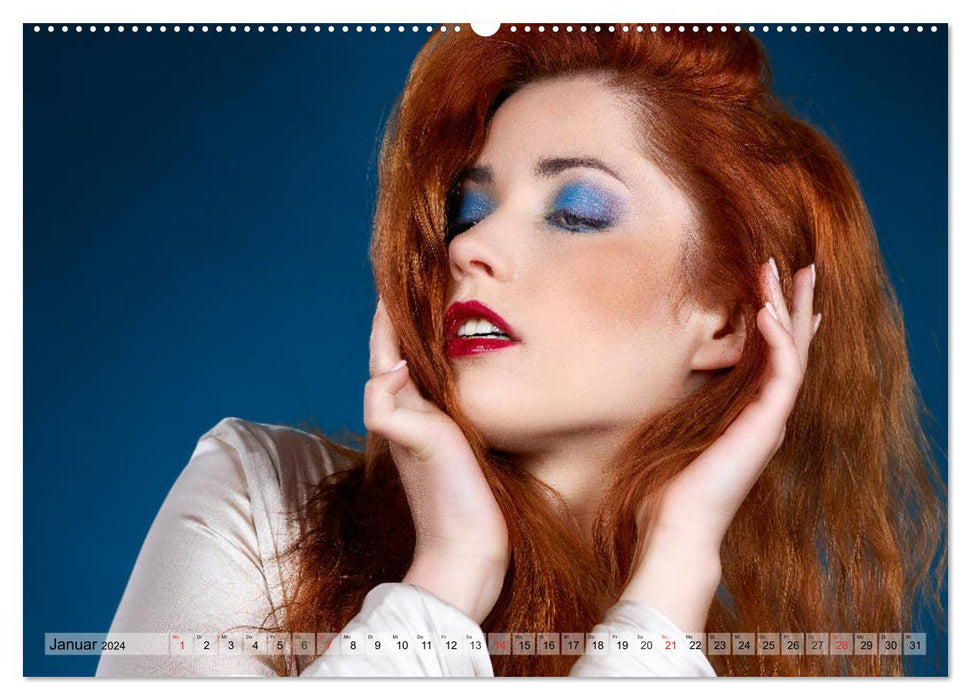 Beauty Faces - fotografiert von Michael Allmaier (CALVENDO Premium Wandkalender 2024)