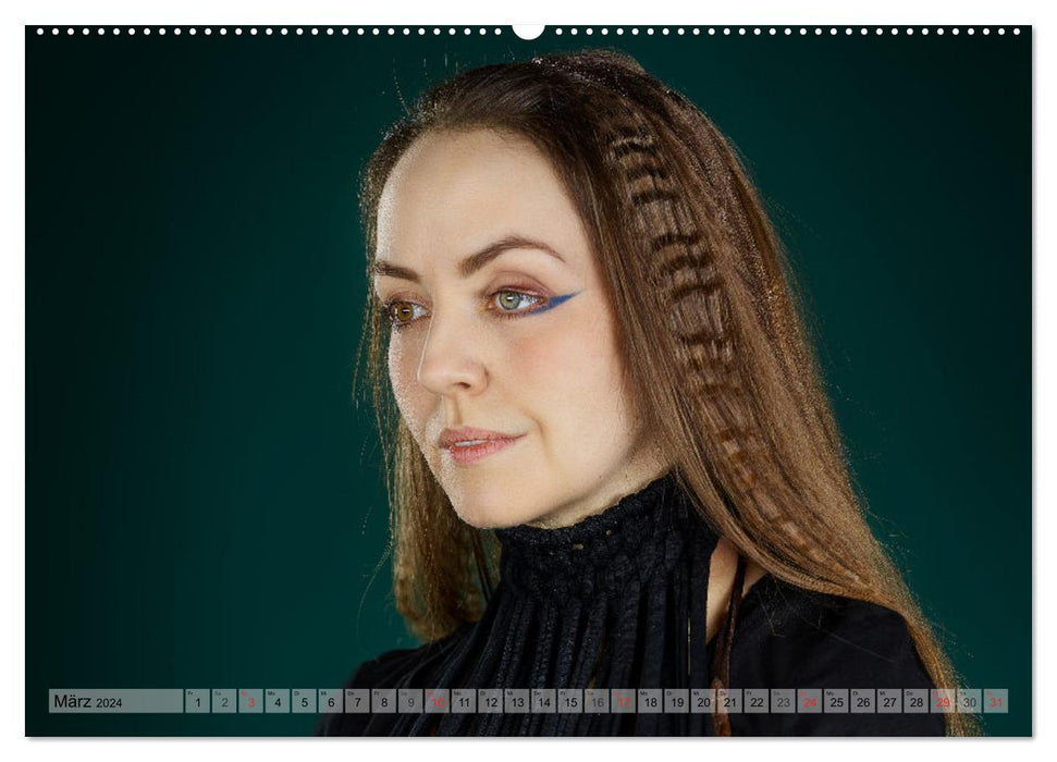 Beauty Faces - fotografiert von Michael Allmaier (CALVENDO Premium Wandkalender 2024)