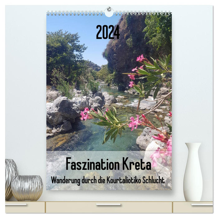 Faszination Kreta. Wanderung durch die Kourtaliotiko Schlucht (CALVENDO Premium Wandkalender 2024)